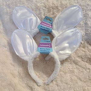(2) Cottondale Easter bunny ears headband one size kids (white)